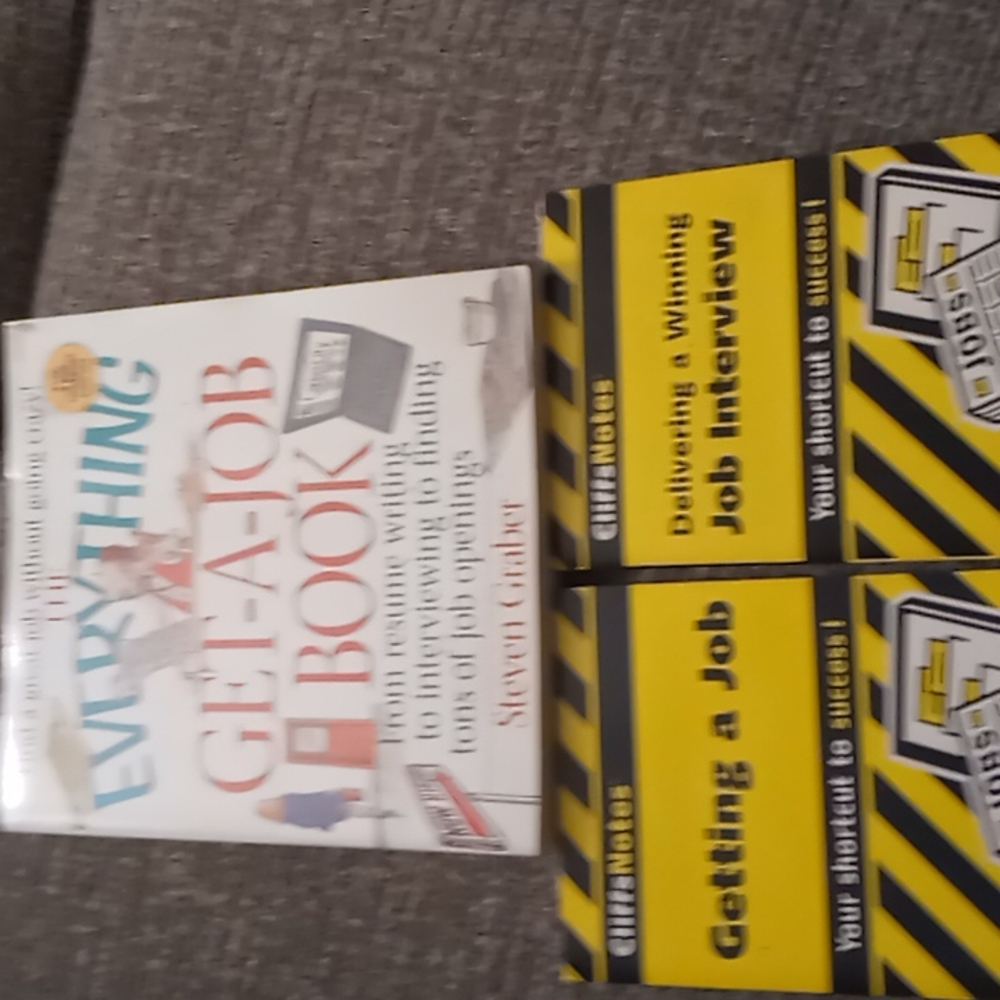 Set of books designed to aid in getting a job.